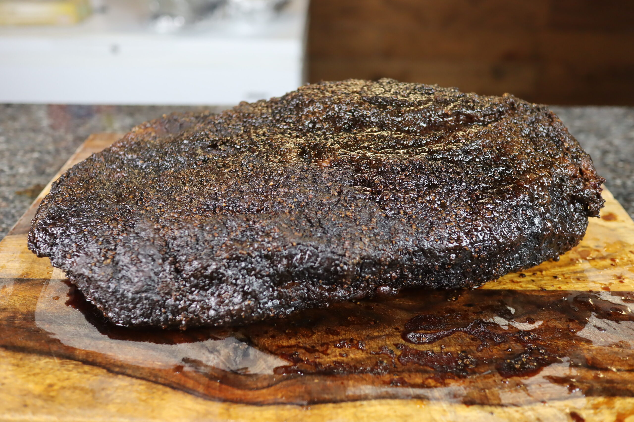 Smoked Brisket Recipe on Offset Stick Burner Grill